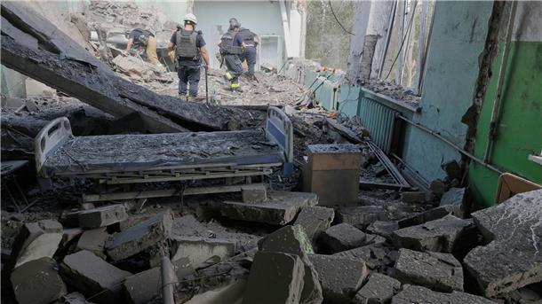 Russische Drohne trifft Kindergarten in Charkiw Die Großstadt Charkiw in der Ostukraine wird von Russland besonders oft beschossen. (Archivbild)