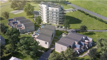Nordseeresort in Burhave in einer Planzeichnung