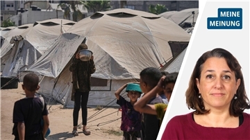 Kommentar von Mey Dudin zur humanitären Lage im Gazastreifen.