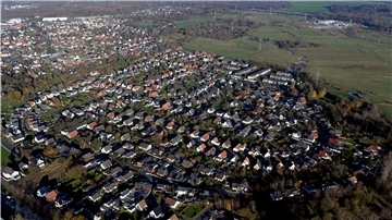 Bremerhaven-Wulsdorf aus der Luft fotografiert.