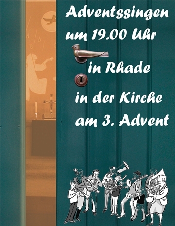 Die Kirchengemeinde Rhade lädt für Sonntag zum Adventssingen ein.