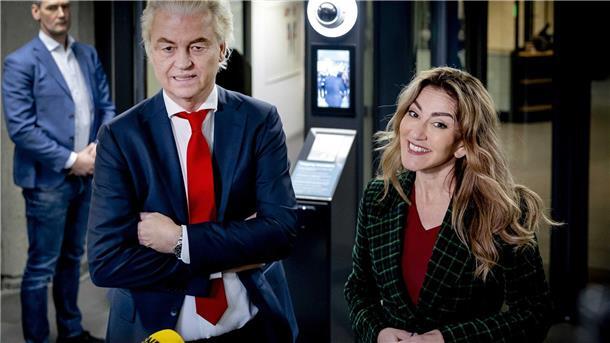 Sondierer: Rechtsregierung mit Wilders sollte möglich sein Die Koalitionsverhandlungen in den Niederlanden laufen mehreren Wochen. Wunschpartner des niederländische Rechtspopulisten Geert Wilders (l), ist die Partei für die Freiheit (PVV) mit ihrer Vorsitzenden Dilan Yesilgöz.