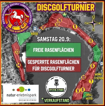 Die Kraken Bremervörde weisen darauf hin, dass am Turniertag einige Rasenflächen am Vörder See gesperrt sind.