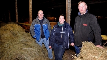 Die Landwirte Bernd Achgelis, Ulrike Witting und Douwe Witbaard (von links) fordern wie viele ihrer Berufskollegen eine andere Landwirtschaftspolitik.