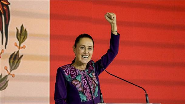 Die linke Regierungskandidatin Claudia Sheinbaum galt als Favoritin bei der Präsidentenwahl in Mexiko. Laut vorläufigen Teilergebnissen erhielt sie die meisten Stimmen.