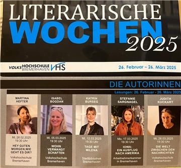 Die Literarischen Woche in Bremerhaven sind dieses Mal rein weiblich besetzt. Los geht es am 26. Februar.