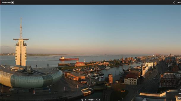 Die Morgendämmerung in Bremerhaven um 7.00 Uhr...