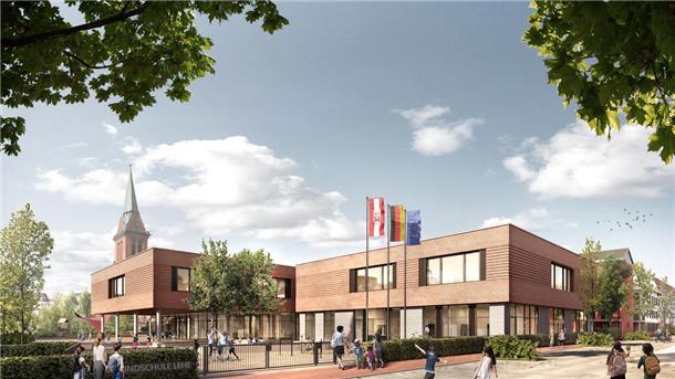 Die Neue Grundschule Lehe (NGL) soll auf dem Stadtteilsportplatz an der Pauluskirche entstehen und mit der "Schule am Ernst-Reuter-Platz" einen Campus bilden. 