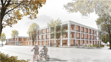 Die „Neue Oberschule Lehe“ entsteht neben dem Schulzentrum Geschwister Scholl an der Pestalozzistraße.