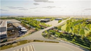 Die neue Schwerlastbrücke in Cuxhaven wird die Umschlag- und Gewerbeflächen sowie das Siemens Gamesa Werk mit der Bundesstraße 73 verbinden.