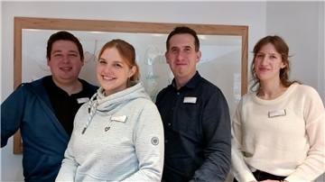 Die Neuen in der FuB Oese (von links): Niklas Bünting, Vanessa Klindwort, Benjamin Birkholz und Lisa Ermisch.