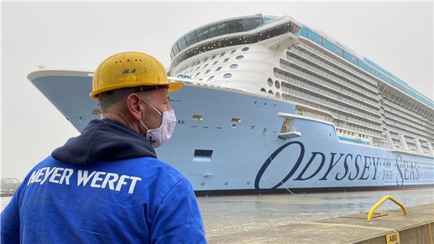 Neubau „Odyssey of the Seas“ kommt nach Bremerhaven Die „Odyssey of the Seas“ soll die Werft am Wochenende verlassen und zur Ausrüstung nach Bremerhaven verholen.