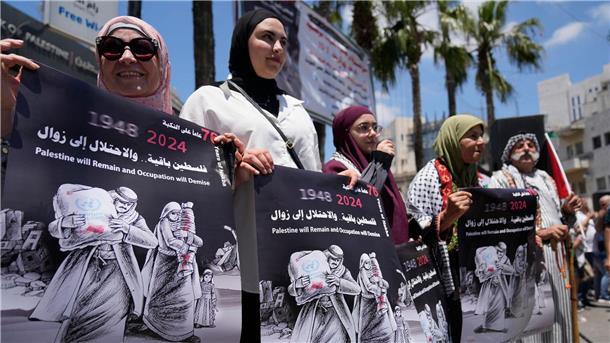 Palästinenser erinnern an Nakba-Tag Die Palästinenser begehen den 76. Jahrestag ihrer Massenvertreibung aus dem Gebiet des heutigen Israel.