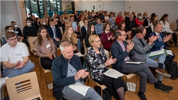 Preisverleihung an Schüler aus ganz Deutschland zum 32. Bundesumweltwettbewerb am 24. September 202 im Klimahaus Bremerhaven.