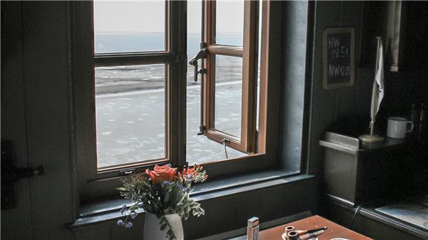 Am Weserdeich entlang des Wattenmeers bis in einen kleinen Wald bei Berensch Blick aus dem Arbeitszimmer im Leuchtturm Obereversand