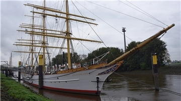 Die „Schulschiff Deutschland“ wurde 1927 bei Tecklenborg in Bremerhaven-Geestemünde gebaut.