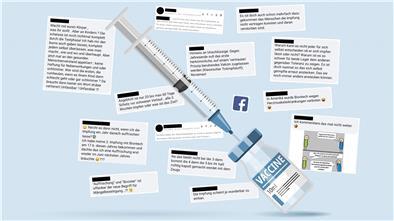 Facebook-Einträge zum Thema "Impfen".