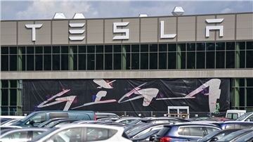 Die Tesla-Fabrik in Brandenburg.