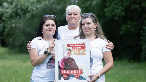 Die Töchter sowie die Ehefrau des inhaftierten Deutsch-Kubaners Luis  Frómeta Compte.