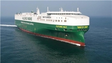 Autotransporter "Future Way" auf hoher See
