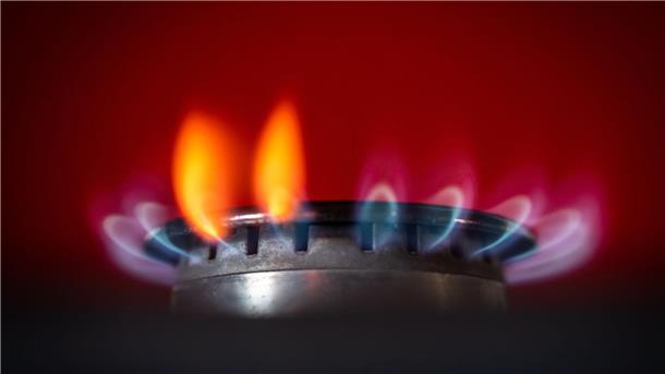 Gasflamme am Herd