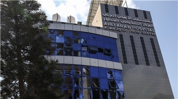 Die verwüstete Al-Ahli-Klinik in Gaza-Stadt.