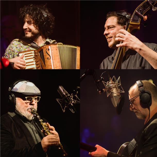 Die vier versierten Instrumentalisten zitieren die Vorbilder Benny Goodmann und Django Reinhardt, spielen Brasilianische Choro und Bossa-Nova und wagen weitere musikalische Ausflüge.