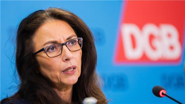 Die Vorsitzende des Deutschen Gewerkschaftsbundes: Yasmin Fahimi.
