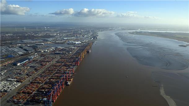 Die Weser zwischen Bremerhaven und Brake