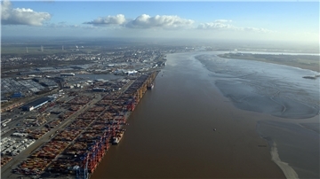 Die Weser zwischen Bremerhaven und Brake