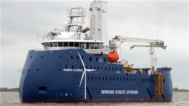 Die "Windea Clausius", das neueste Schiff der Flotte von Bernhard Schulte Offshore
