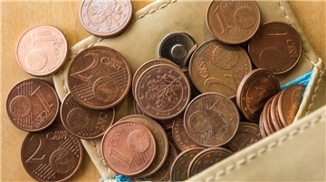 Kaum Geld im Portemonnaie.