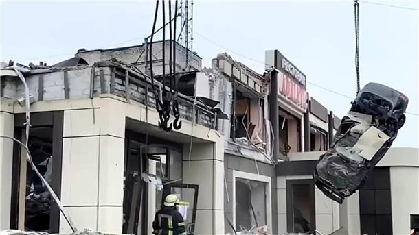 Die zerstörte Bäckerei in Lyssytschansk.