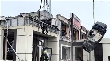 Die zerstörte Bäckerei in Lyssytschansk.