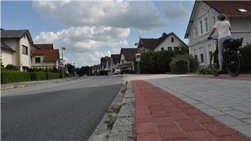 Ein Radweg in Nordenham.