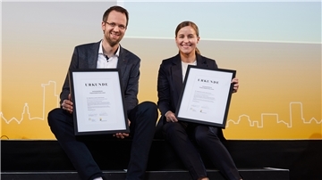 Dr. Nadja Belova und Dr. Moritz Krause erhielten in diesem Jahr den Sonderpreis des Polytechnik-Preises.