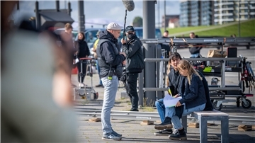 Dreharbeiten am Filmset