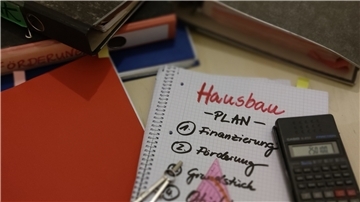 Notizbuch zur Planung und Finanzierung eines Hausbaus