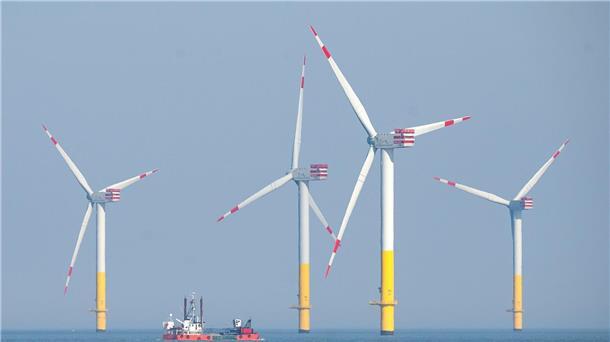 Windenergie in der Nordsee soll boomen Ein Offshore-Windpark in der Nordsee.