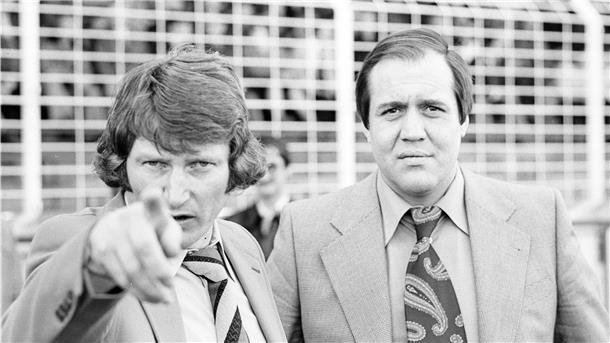 Ein Paar, das gut funktionierte: Uwe Klimaschefski (links) und Udo Geitlinger. Der legendäre Präsident des FC Homburg gab „Klima“ für sein Israel-Abenteuer frei.