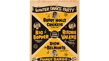 Ein Poster für ein Konzert mit Buddy Holly  hat bei einer Auktion in den USA 447 000 Dollar eingebracht.