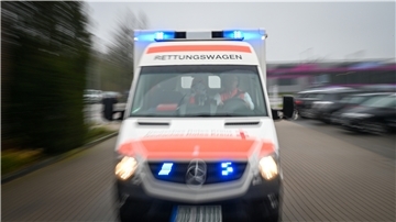 Ein Rettungswagen des DRK.