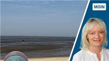 Ein Tag am Meer: Einfach im Sand sitzen und schauen, wie das Wasser kommt und wieder geht.