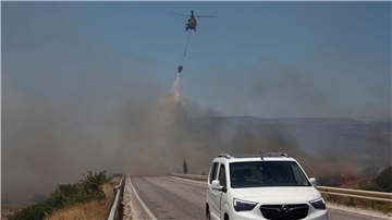 Ein Waldbrand Anfang Juli in der Provinz Izmir (Archivbild)