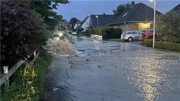 Überflutete Straße