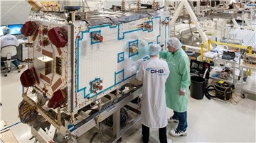 Firma OHB, Forscher mit Schalttafel