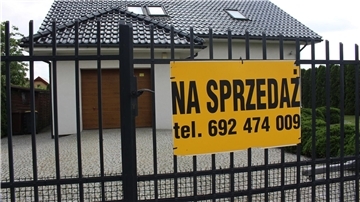 Ein zum Verkauf stehendes Haus in der polnischen Ortschaft Kunowice.