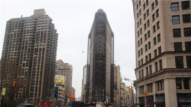 Eine der großen Sehenswürdigkeiten von New York - das Flatiron Building.