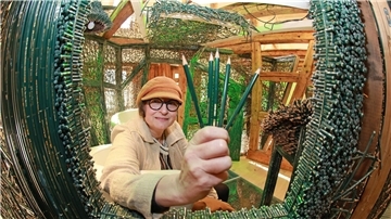 Eine halbe Million Stifte, eine Idee: Das „Bleistifthaus“ in Osterode verbindet Handwerk, Kunst und Virtual Reality.