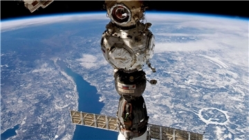 Eine Sojus-Kapsel der Internationalen Raumstation (ISS).